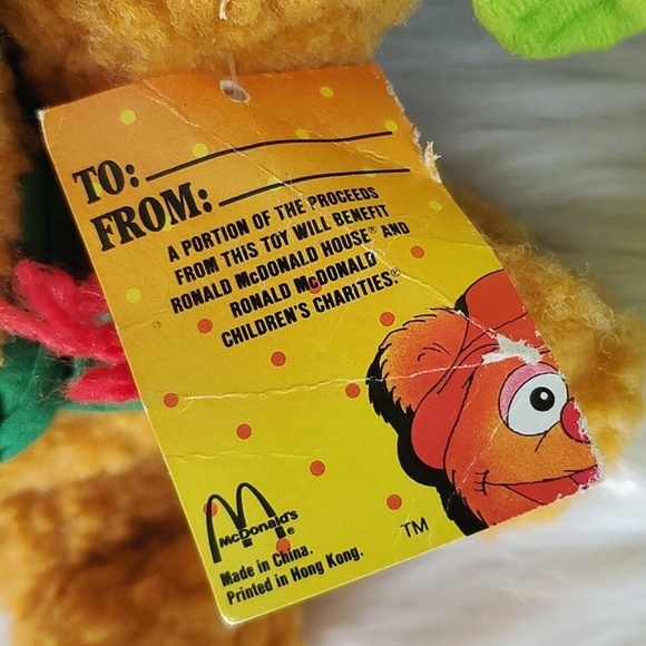 Vintage 80s McDonald's Muppets Sesame Street Baby Kermit & Fozzie Bear Plush Set - Picture 8 of 16